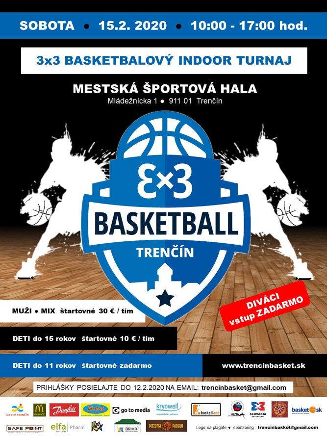 3x3 Basketbalový Indoor Turnaj
