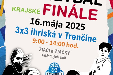 Krajské majstrovstvá Slovenska v 3x3 basketbale základných škôl 16.5. v Trenčíne