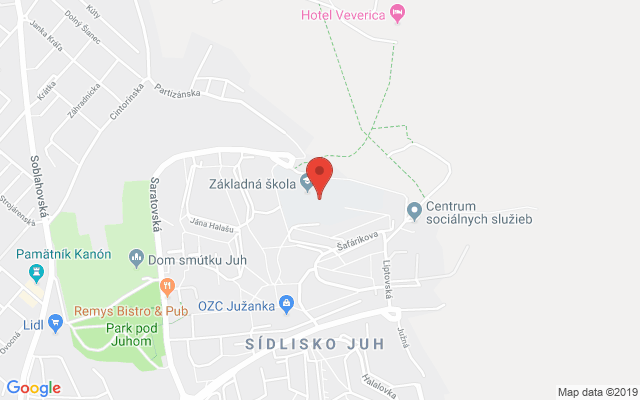 Google map: ZŠ Novomeského 11, Trenčín 
